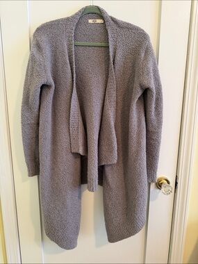 UGG Grey Plush Open-Front Cardigan